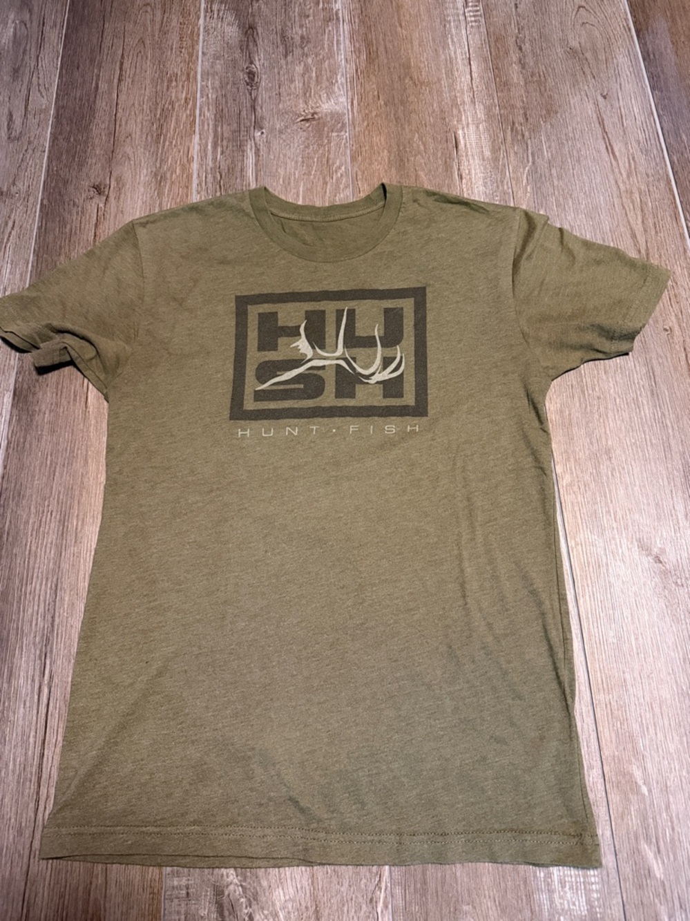 Hush Men's Olive Green Crewneck T-Shirt